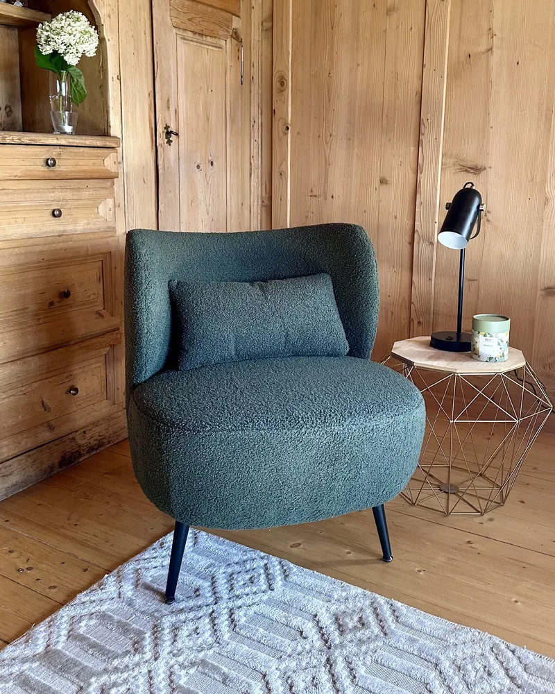 Peç de Reposição Original Poltrona OTSBY Bouclé Verde turvo