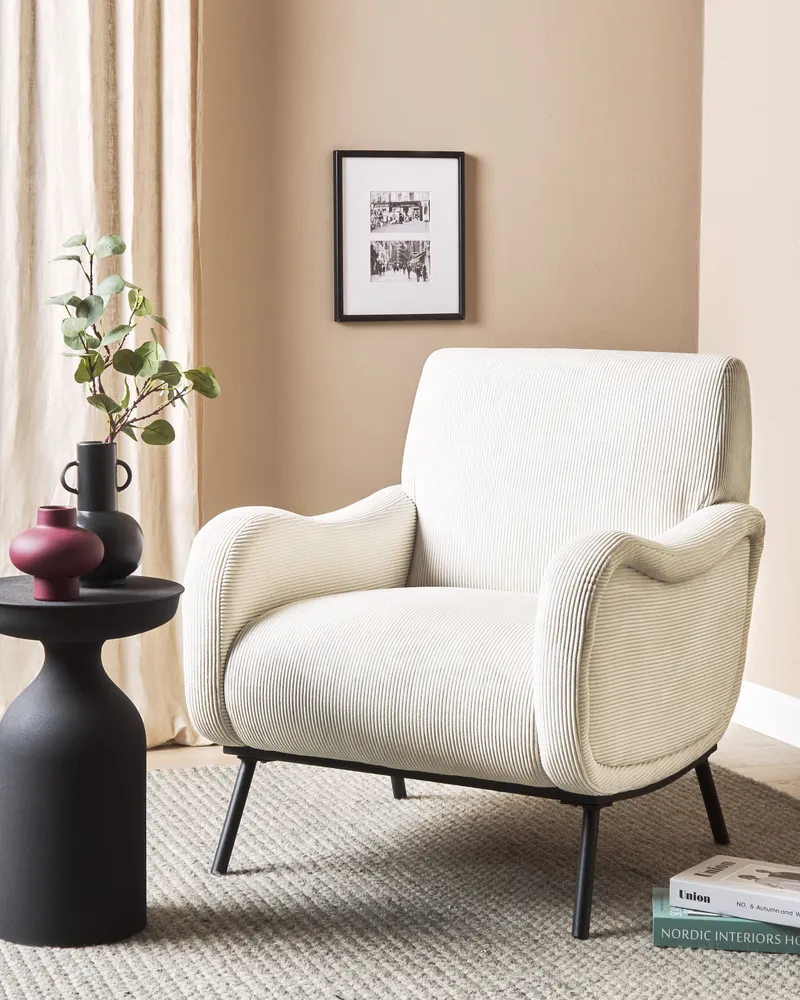 Poltrona ALMIND Bombazine Creme Diâmetro 10 mm