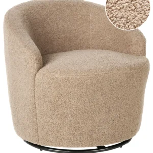 Poltrona DAVIK Bouclé Taupe Fácil Substituição