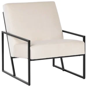 Poltrona DELARY Veludo Creme evidente
