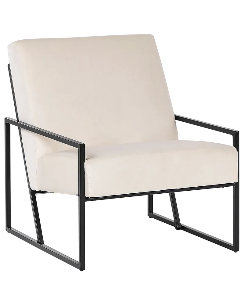 Poltrona DELARY Veludo Creme evidente