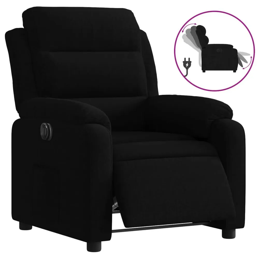 Poltrona de massagens reclinável veludo preto com Parafusos e Buchas