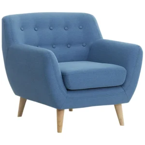 Poltrona MOTALA Tecido Azul para Móveis de Cozinha