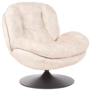Poltrona NOLVIK Veludo Creme evidente