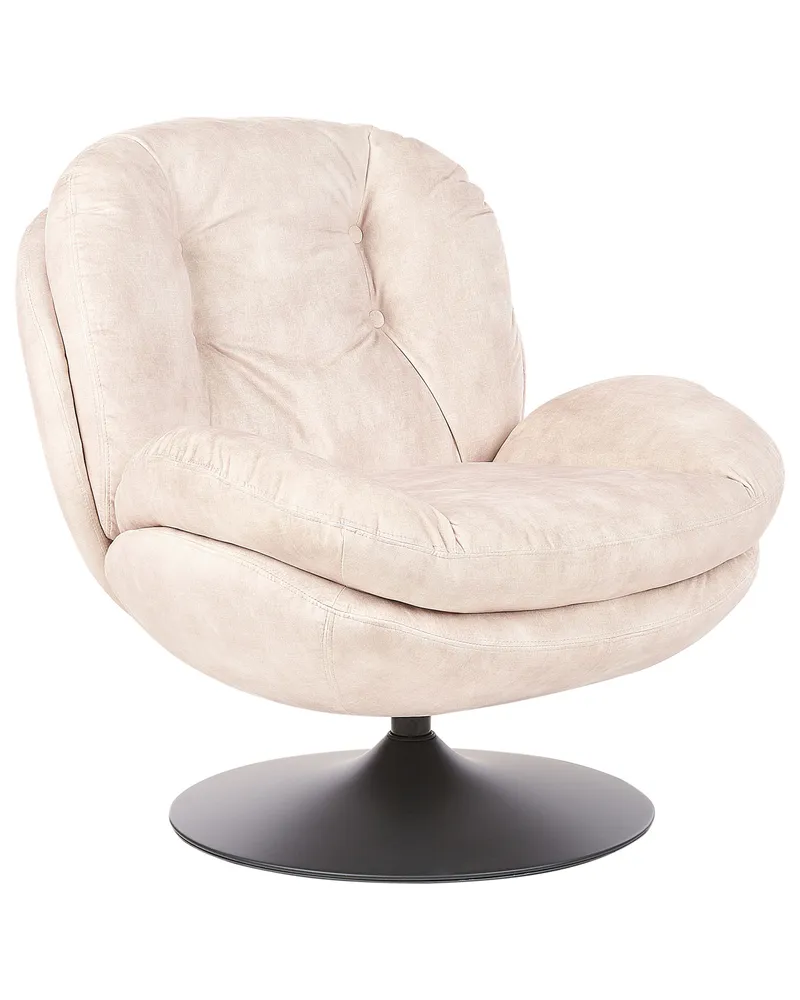 Poltrona NOLVIK Veludo Creme evidente