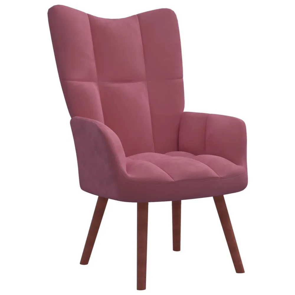 Revestimento Premium Cadeira de descanso veludo rosa