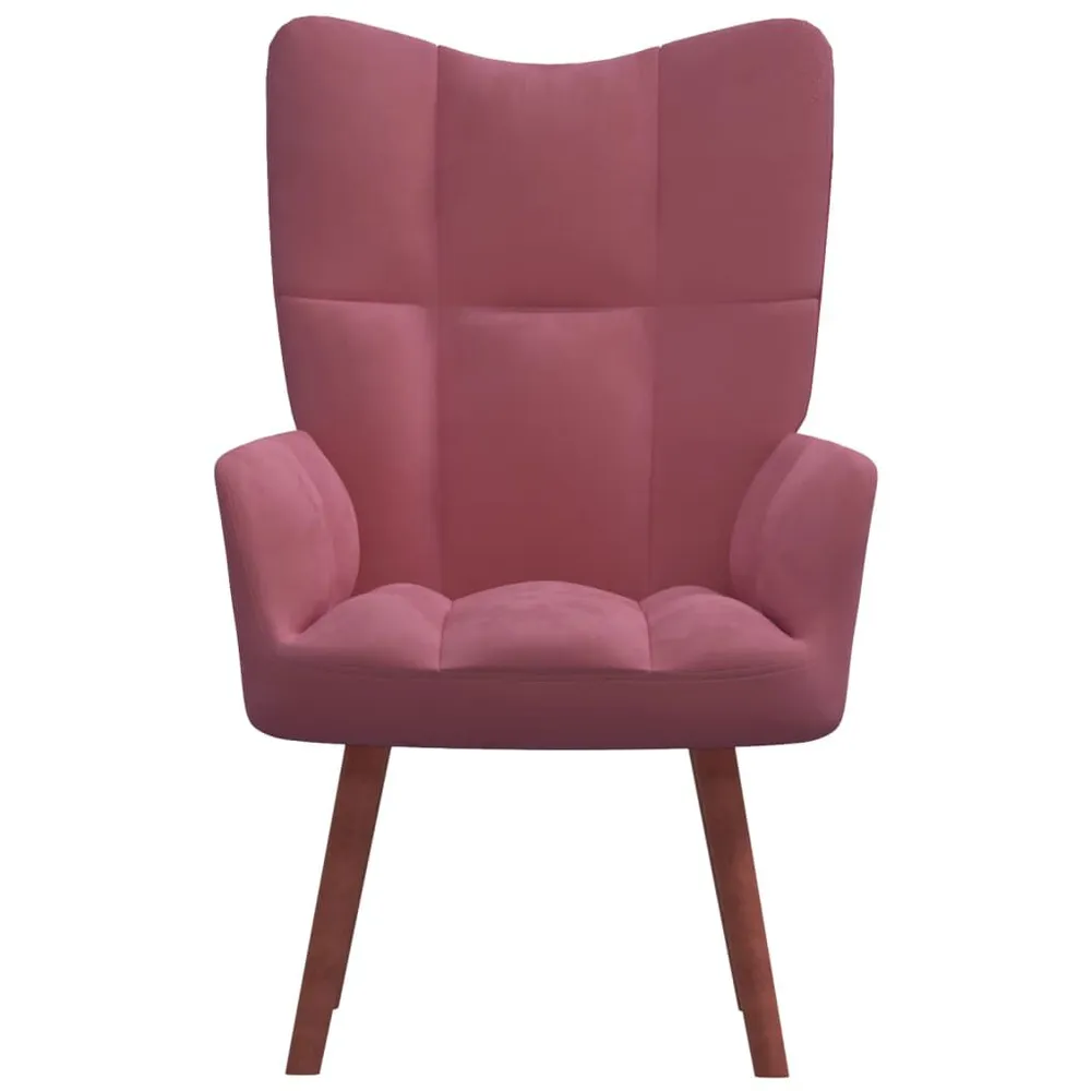 Revestimento Premium Cadeira de descanso veludo rosa
