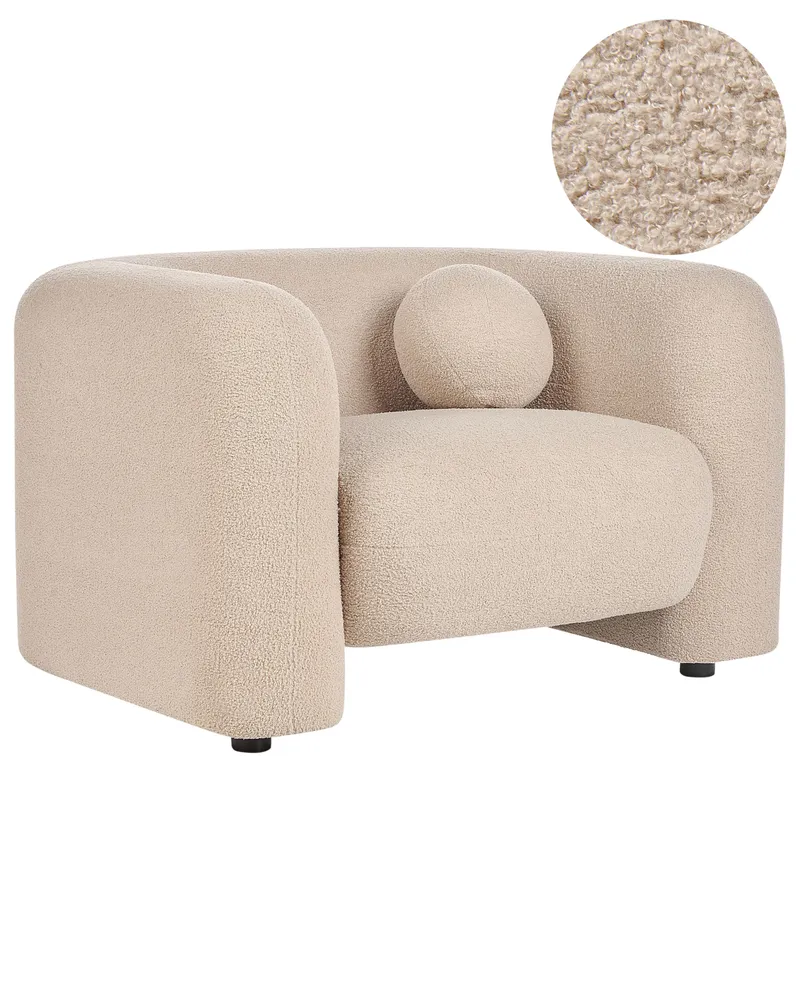 Revestimento Premium Poltrona LEIREN Bouclé Creme