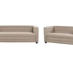 Fabric Living Room Set Taupe HOFN com Garantia do Fabricante