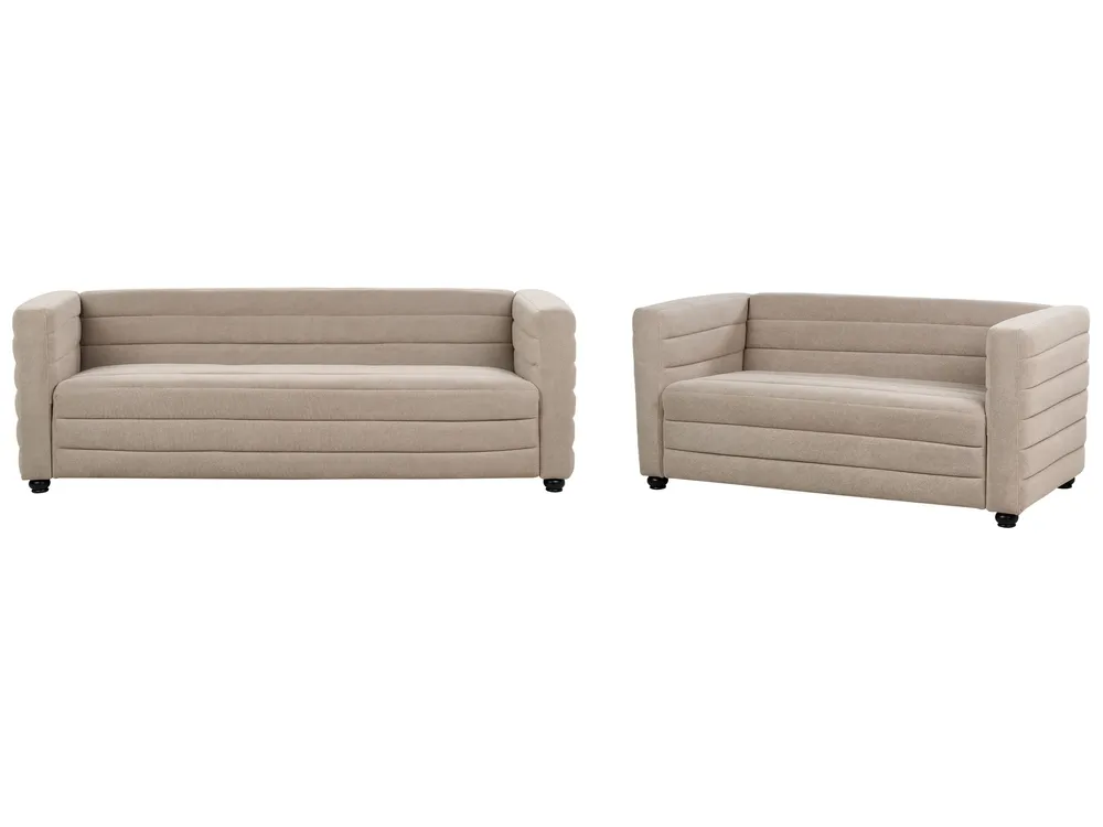 Fabric Living Room Set Taupe HOFN com Garantia do Fabricante