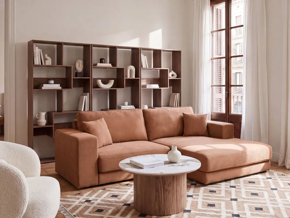 Left Hand 3 Seater Corner Sofa Carmim LOFOTEN Material Resistente