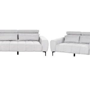 Parafuso de Fixação Fabric Living Room Set Grey VEGAMO