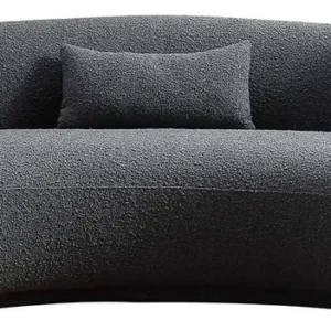 Sofá design 3 lugares Babrin Tecido bouclé Cinza com Garantia do Fabricante