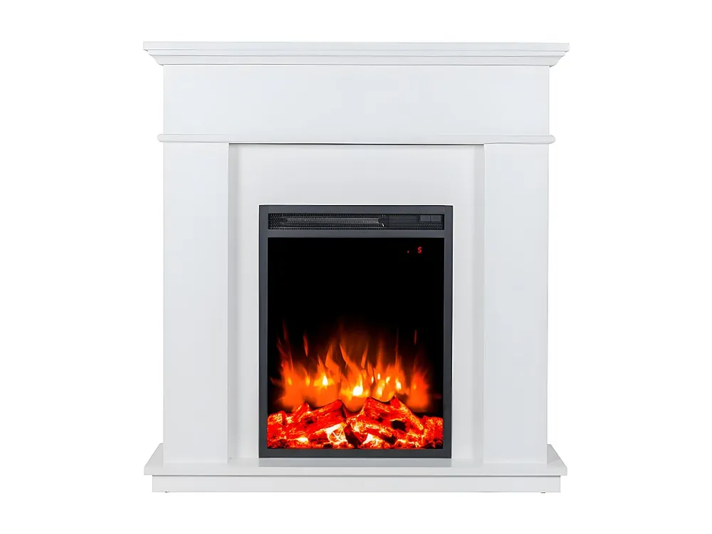 Lareira eléctrica de pousar VESUVIA - com cobertura - C98 x L24 x A102.5cm - Branco