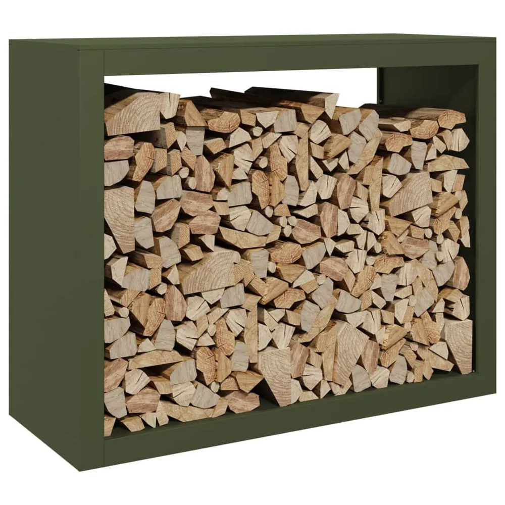 Suporte para lenha 100x40x80 cm ço verde