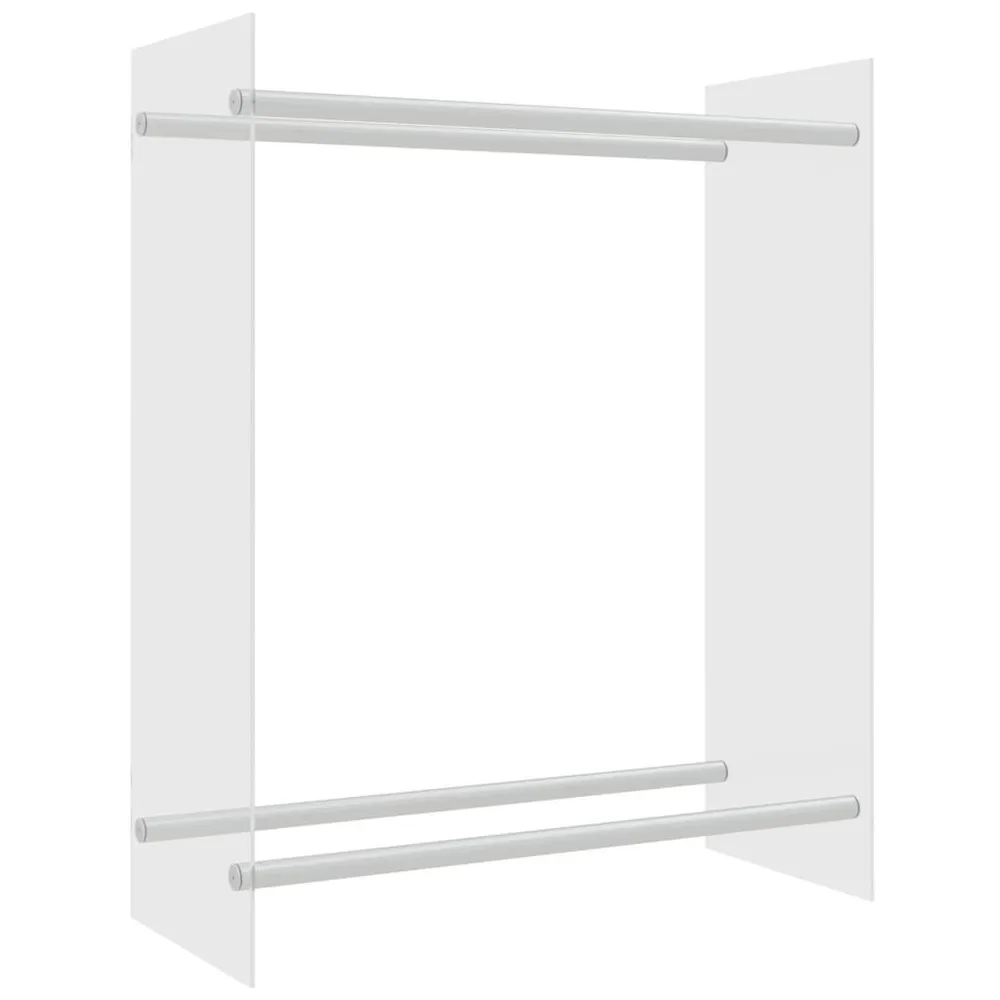 Suporte para lenha 80x35x100 cm vidro temperado transparente