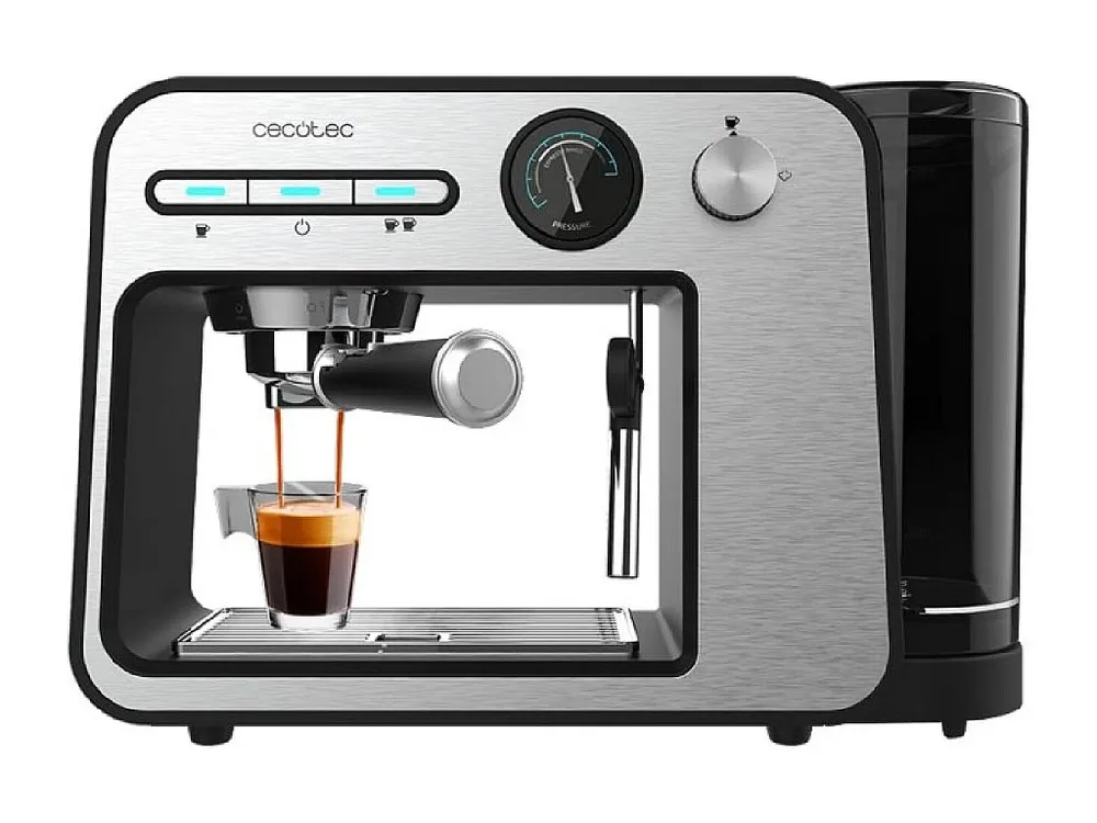 Cecotec Máquina de café expresso com 20 bares, thermoblock, manómetro e vaporizador.