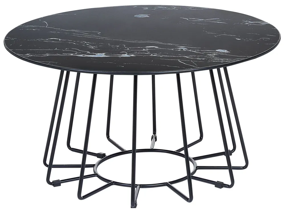Coffee Table Marble Effect Negro BERNIE