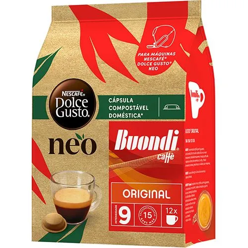 Cápsulas Nescafé Dolce Gusto Neo - Buondi - 12 Unidades com Garantia Estendida