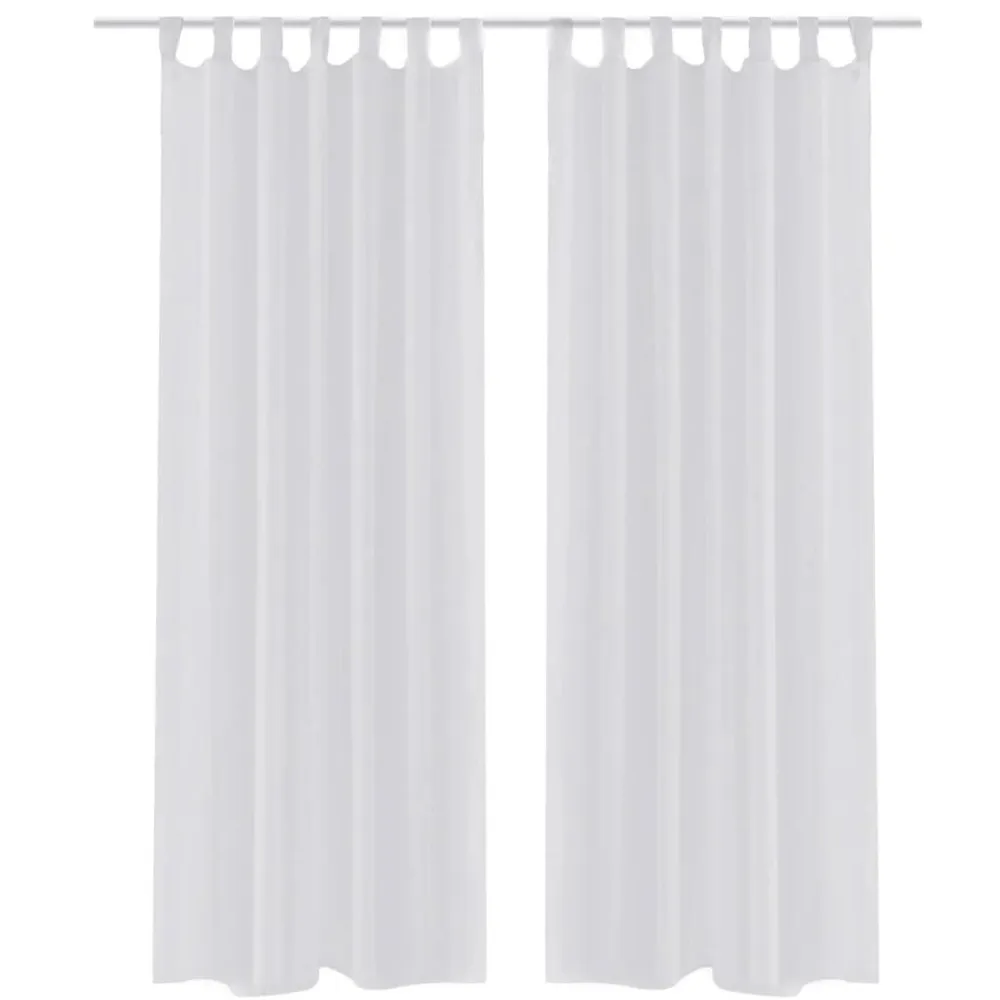 Cortina branca 140 x 175 cm 2 peças