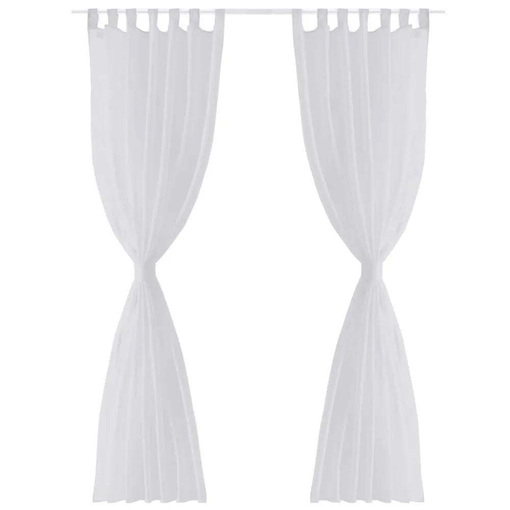 Cortina branca 140 x 175 cm 2 peças