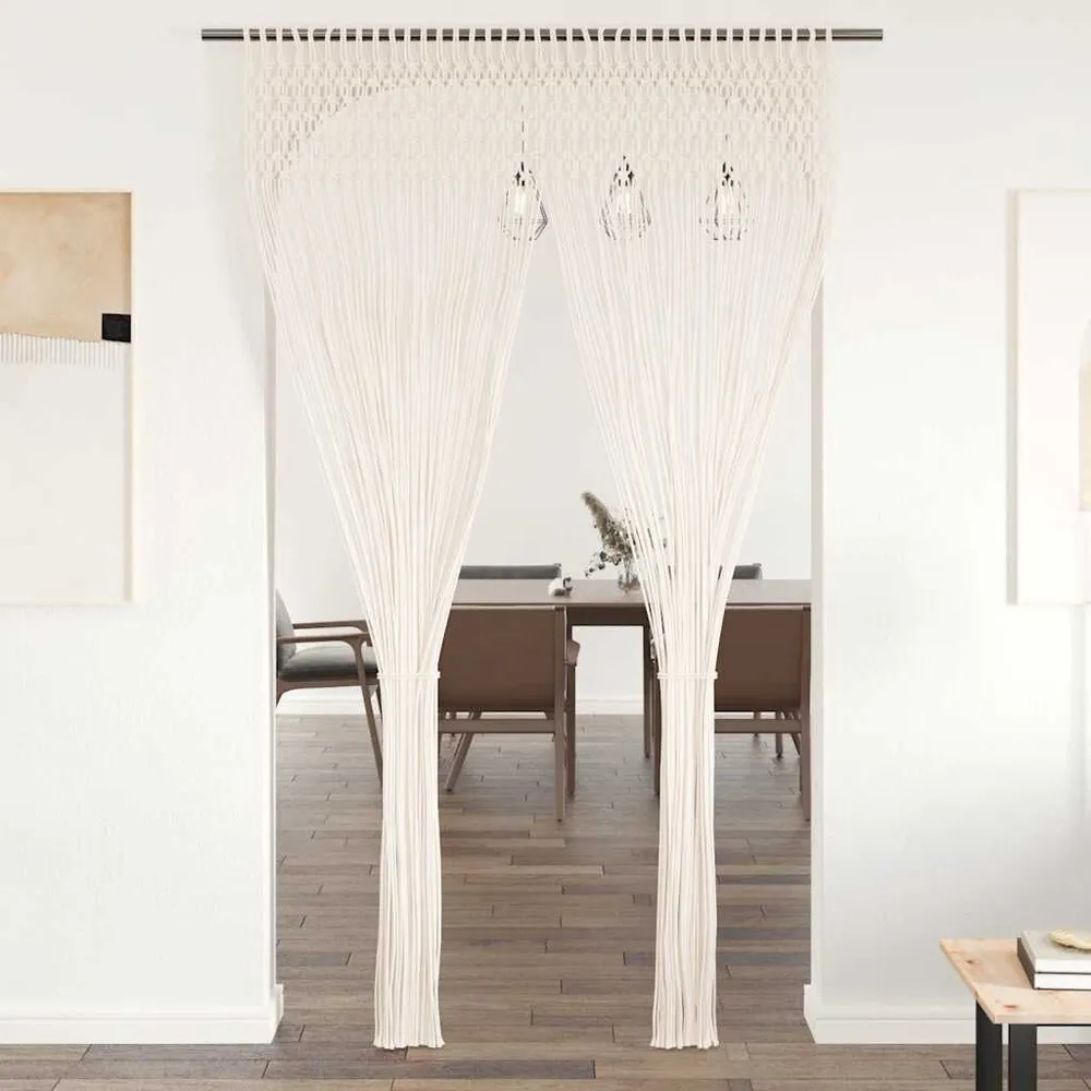 Cortina macramé 140x240 cm algodão