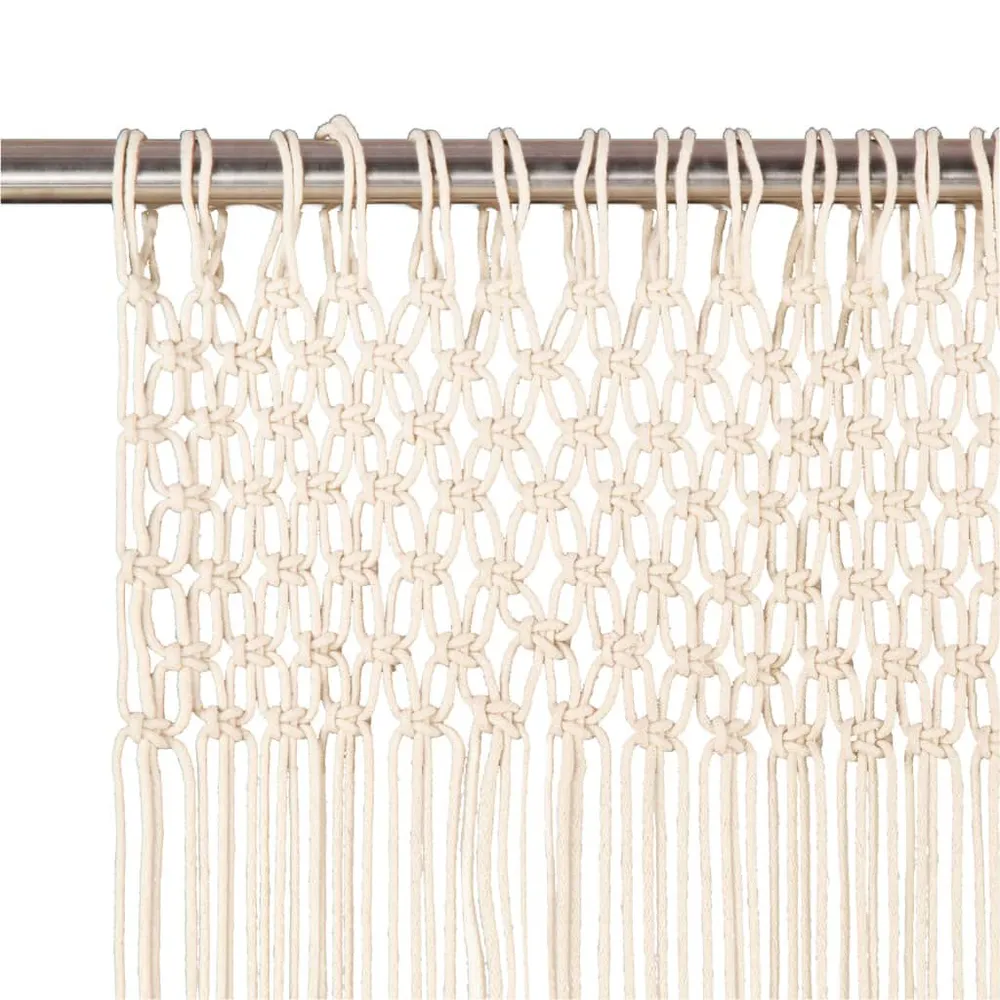 Cortina macramé 140x240 cm algodão