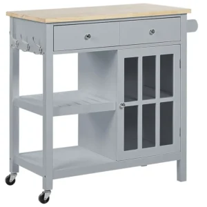 Kitchen Storage Trolley Grey GENOA
