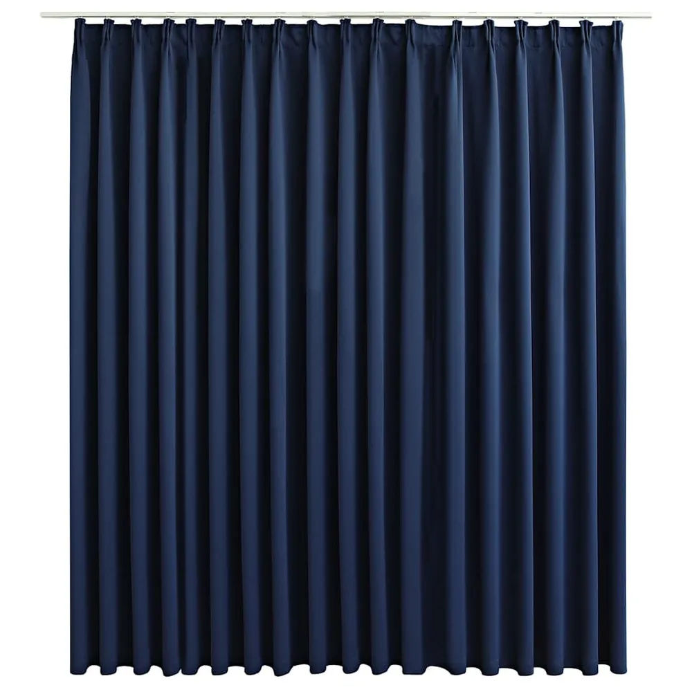 Cortina blackout com ganchos 290x245 cm azul vidaXL