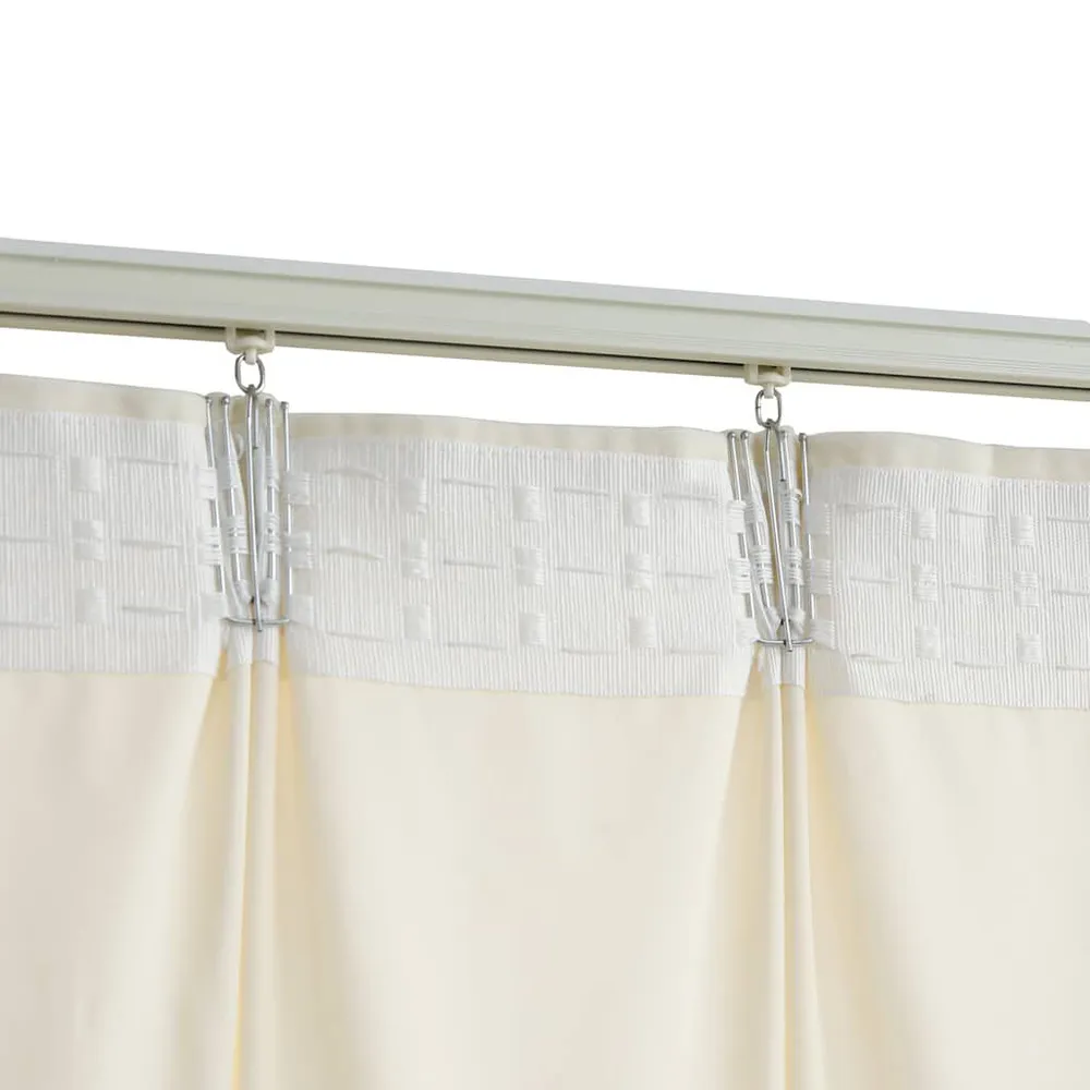 Cortinas blackout com ganchos 2 pcs 140x225 cm veludo cor creme vidaXL