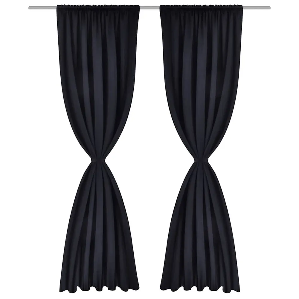 Cortinas pretas blackout 2 peças 135 x 245 cm vidaXL