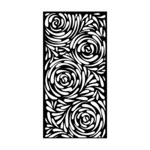Decoração Metálica Rosa, Preto, 35x1,5x71 cm, EPIKASA