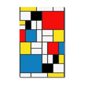 Impressão em Tela Mondrian Composição, Multicolorido, 50x3x70 cm, EPIKASA