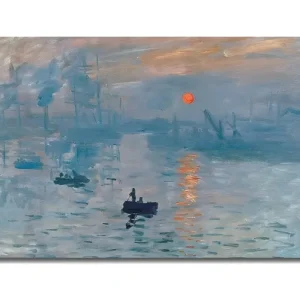 Impressão em Tela Monet Nascer do Sol, Azul, 100x3x70 cm, EPIKASA