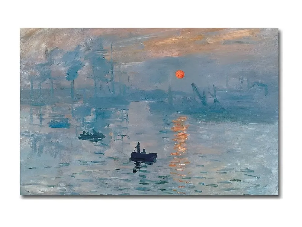 Impressão em Tela Monet Nascer do Sol, Azul, 100x3x70 cm, EPIKASA