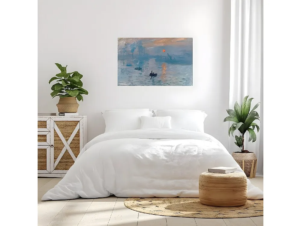 Impressão em Tela Monet Nascer do Sol, Azul, 100x3x70 cm, EPIKASA