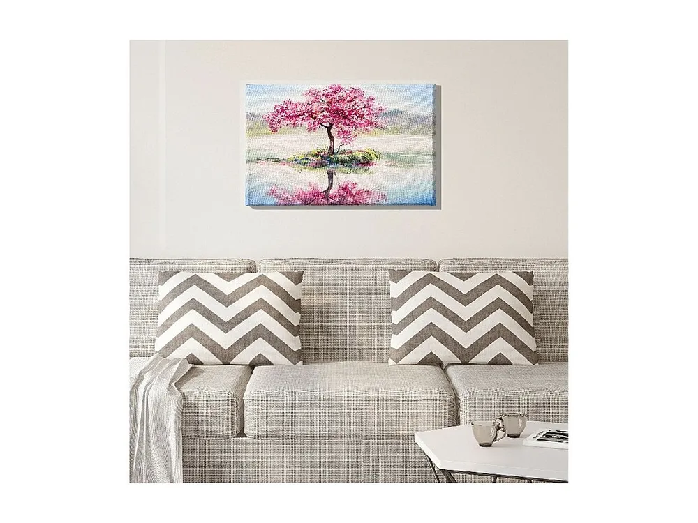 Impressão em Tela Árvore 12, Cor-de-rosa, 70x3x45 cm, EPIKASA