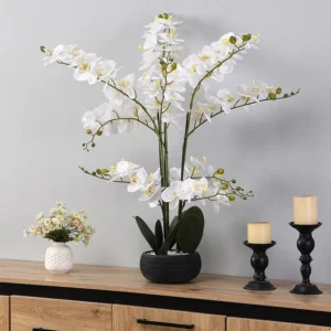 Planta, flor artificial orquídea .65 x L.54 cm branco - TARA OZAIA