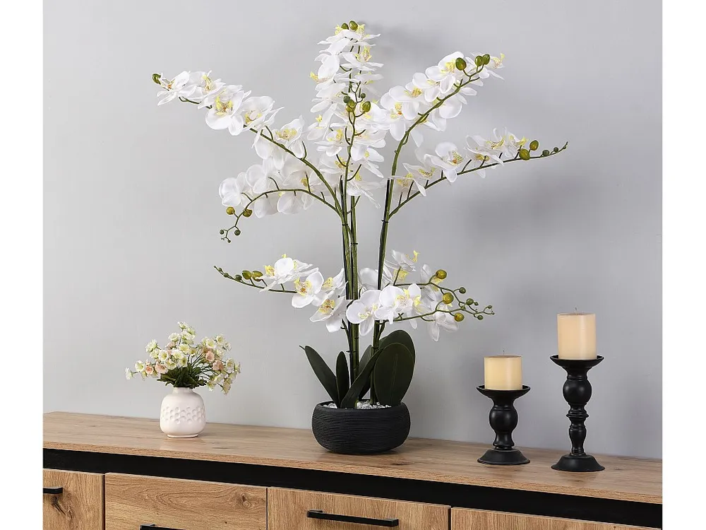 Planta, flor artificial orquídea .65 x L.54 cm branco - TARA OZAIA
