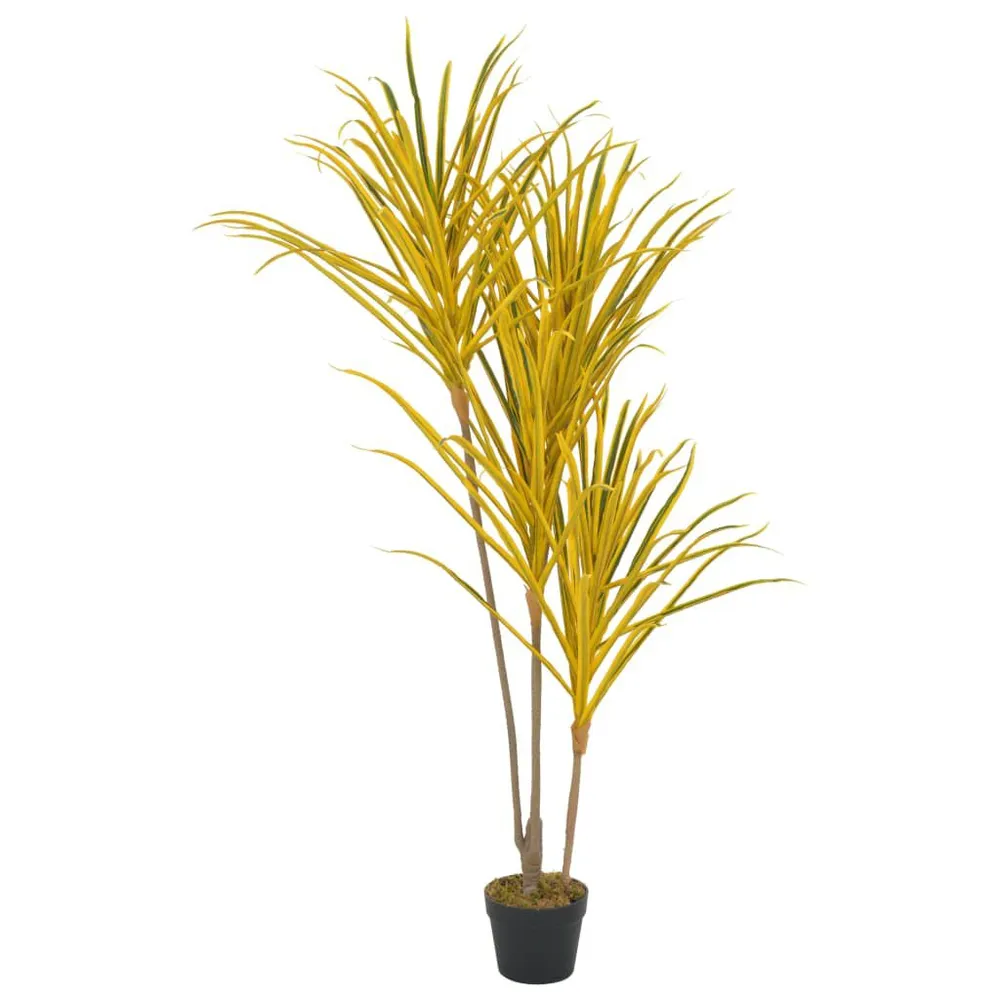 Planta dragoeiro artificial com vaso 125 cm amarelo para Mesa de Centro