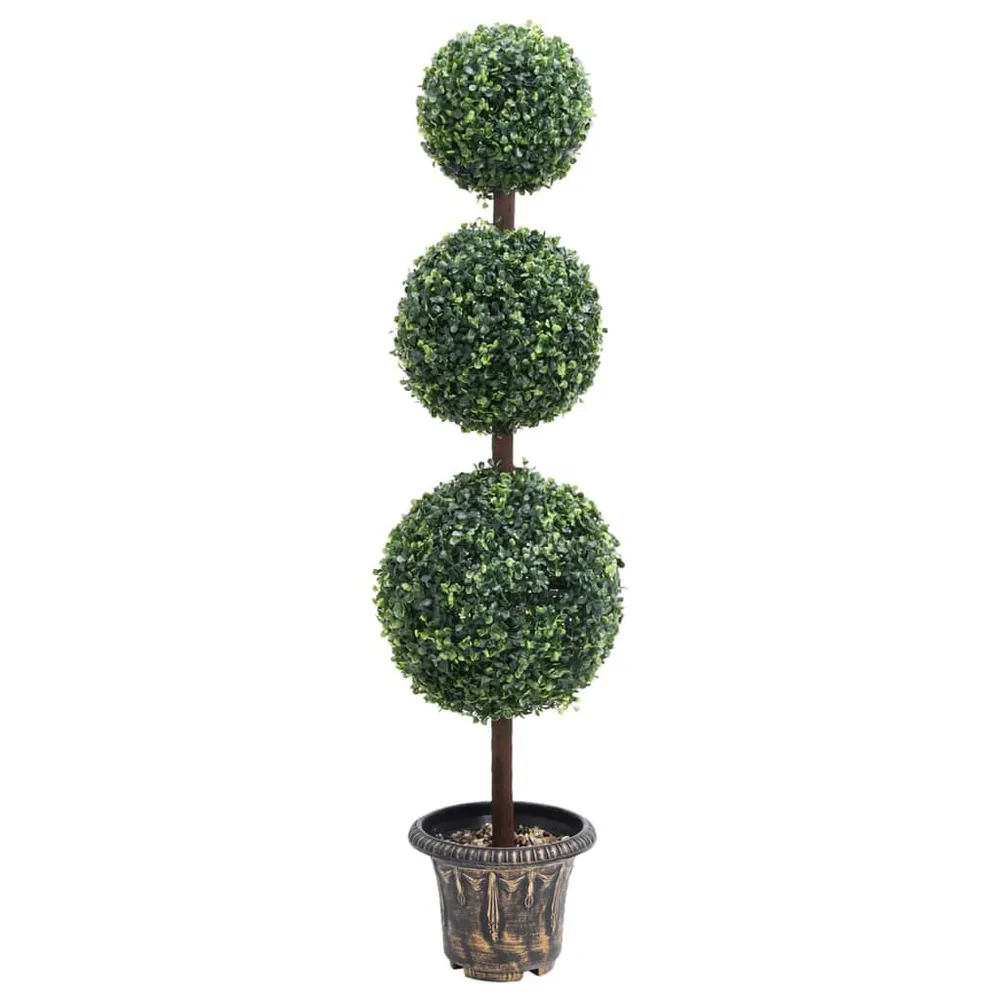 Premium Decorativo Planta artificial buxo em forma de esfera com vaso 118 cm verde