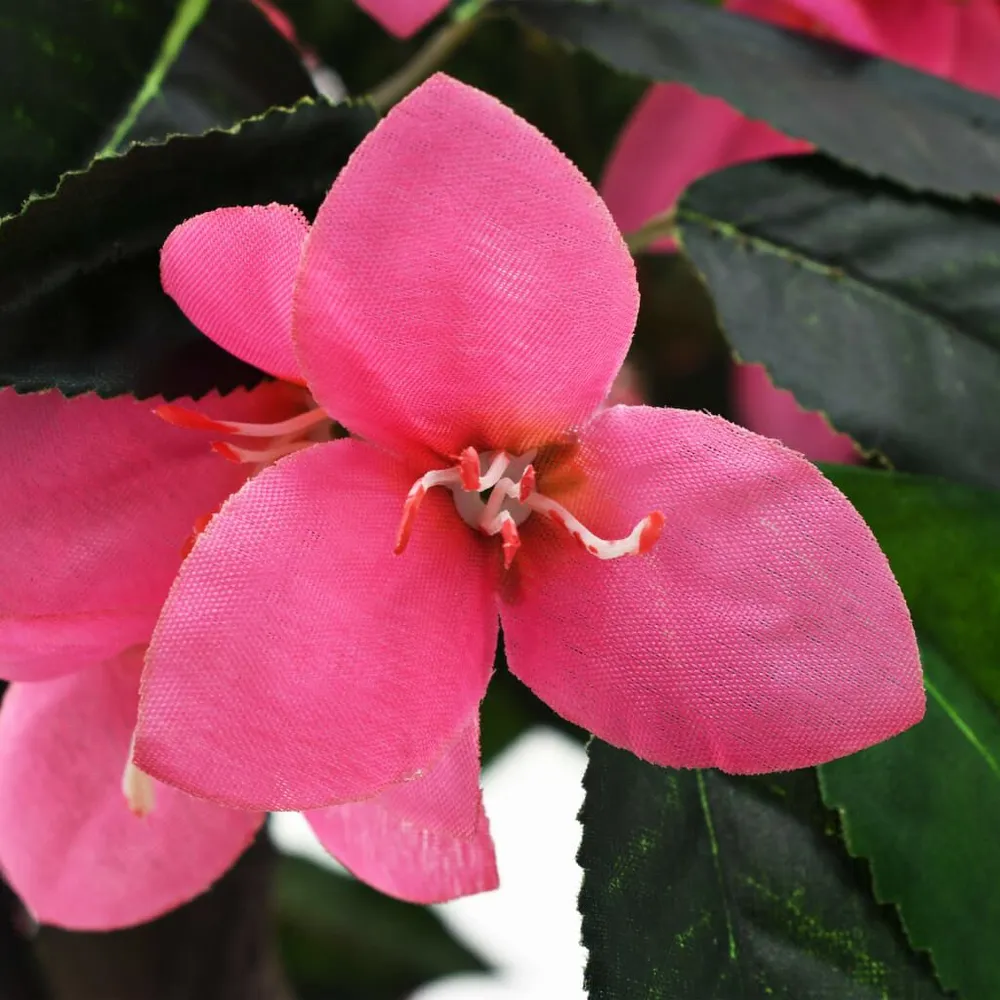 Suculenta Artificial Planta rododendro artificial com vaso 155 cm verde e rosa