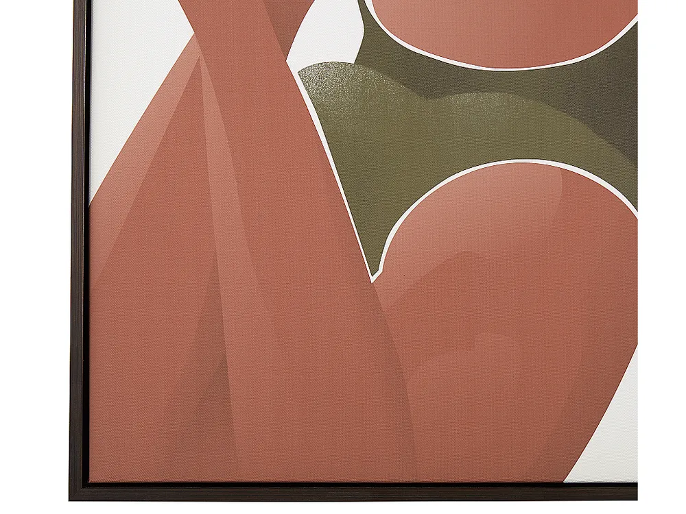Quadro decorativo com moldura em castanho e branco 63 x 93 cm FELTRINA em Estilo Retrô
