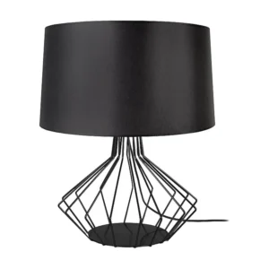 Abajur TOSEL EUREKA lâmpada decorativa geométrico cinza D11 x H24 cm Fácil de Limpar
