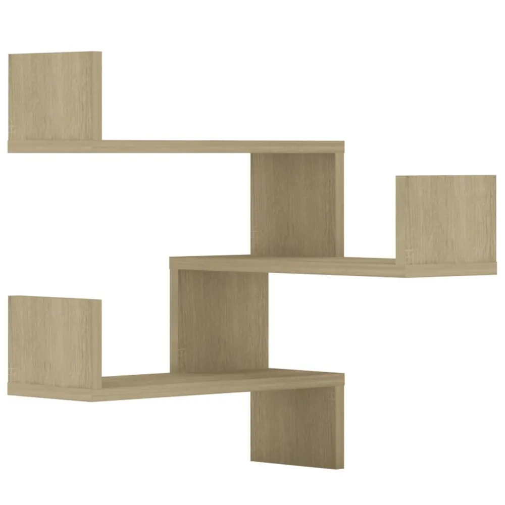 Estantes canto para parede 2pcs derivados de madeira carv. sonoma para Prateleira ou Mesa