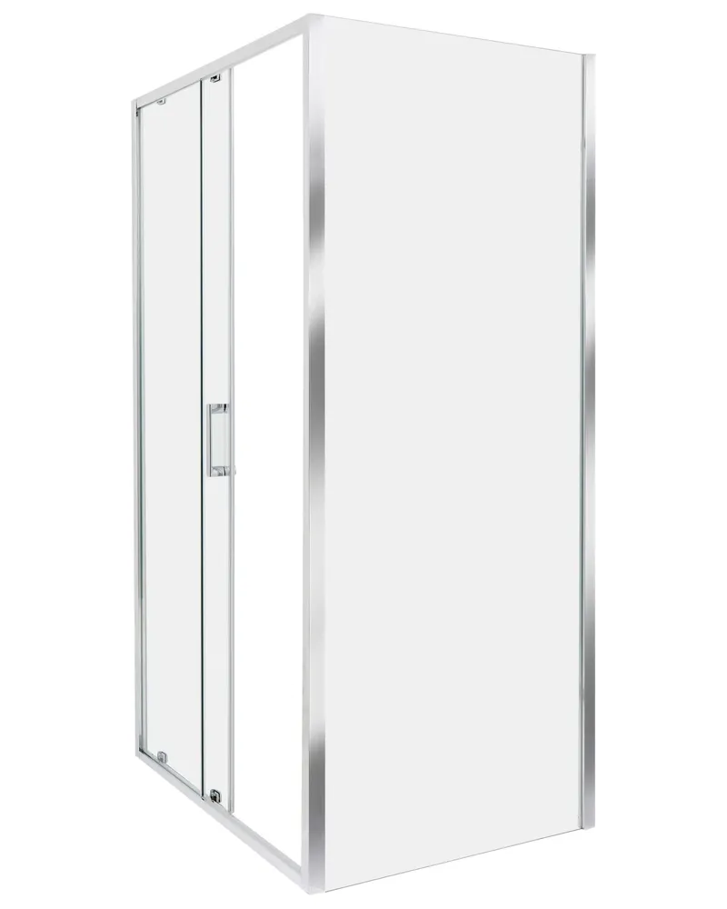 Cabine de duche 80 x 100 x 185 cm Prateado YORO Estilo Boho Chic