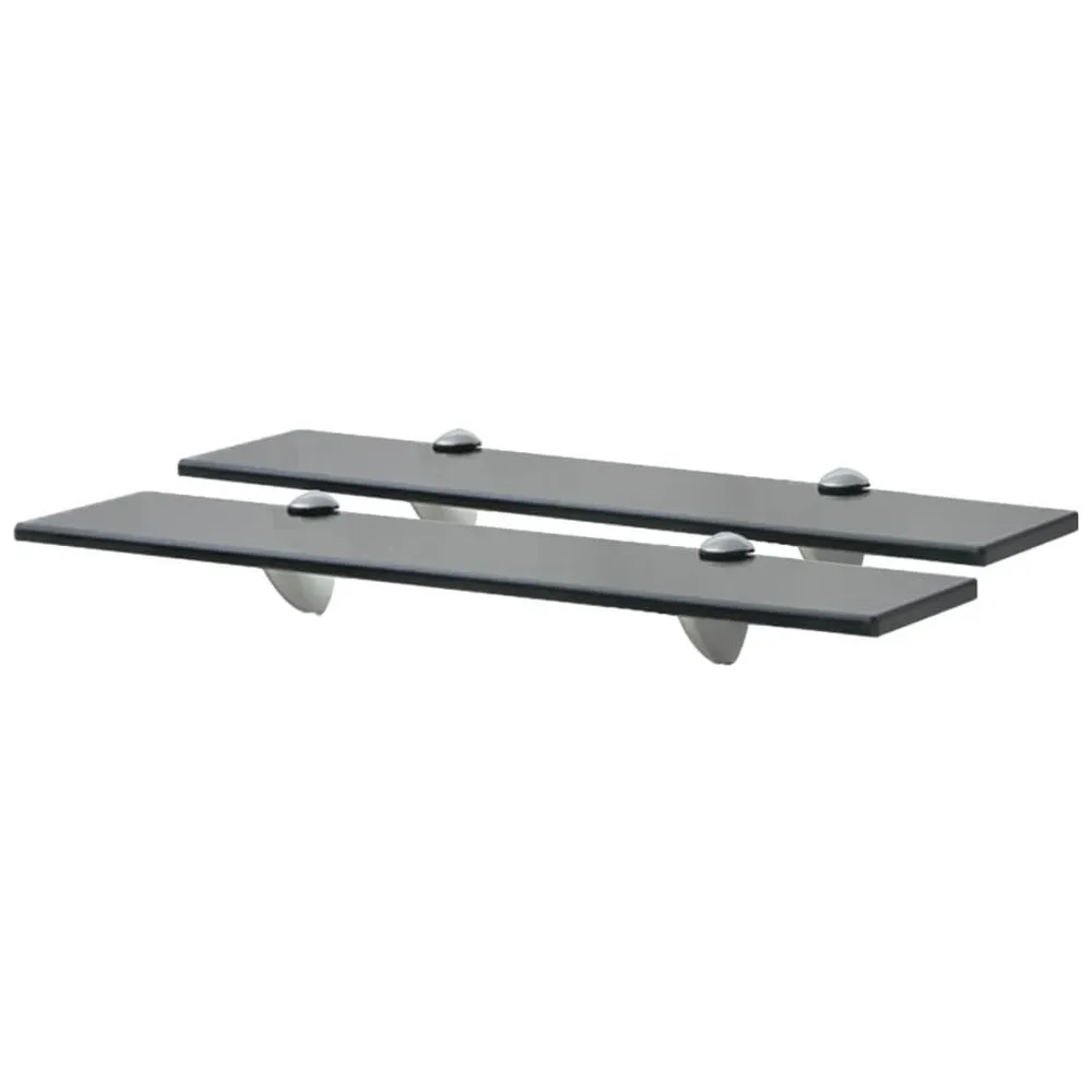 Prateleiras flutuantes 2 pcs vidro 50x10 cm 8 mm Dimensões 15x10x5 cm