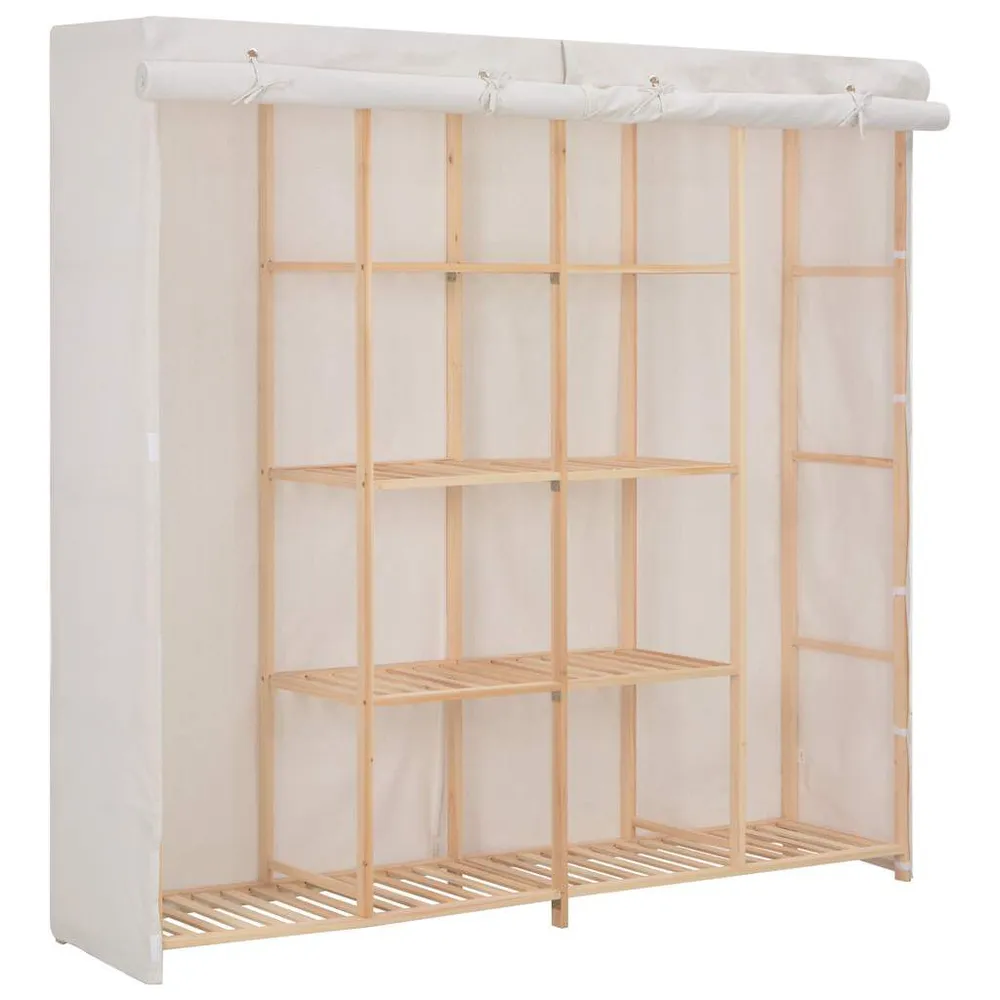 Organizador de Lavanderia Roupeiro 173x40x170 cm tecido branco