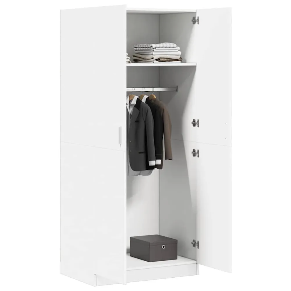 Premium Resistente à Umidade Roupeiro 80x52x180 cm derivados de madeira branco