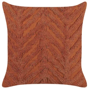 Tufted Cotton Cushion 45 x 45 cm Orange LEWISIA
